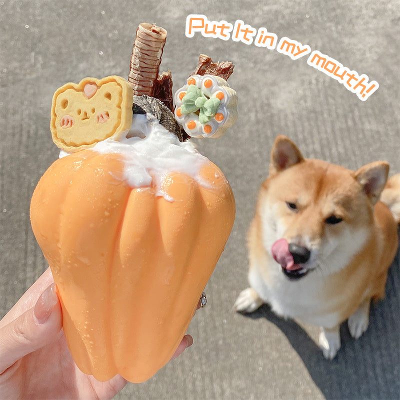 JMT-707466 Food-Grade Silicone Puzzle Toy for Cats and Dogs - Leak-Proof Slow Feeder Ball for Treats and Wet Food, 11x8cm