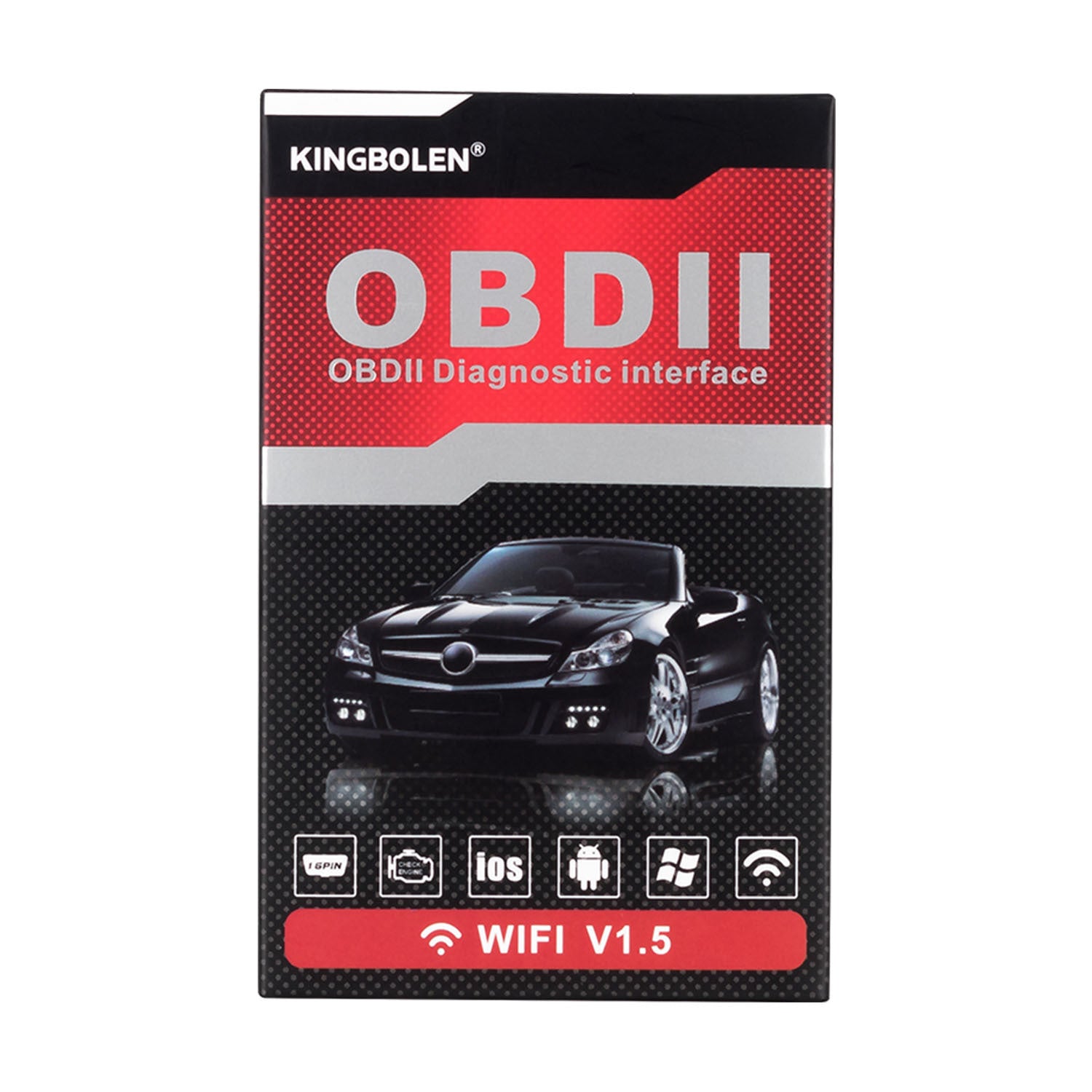 JMT-707786 OBD II ELM327 WiFi Car Diagnostic Tool for Android and Apple Devices with PIC25K80 Chip