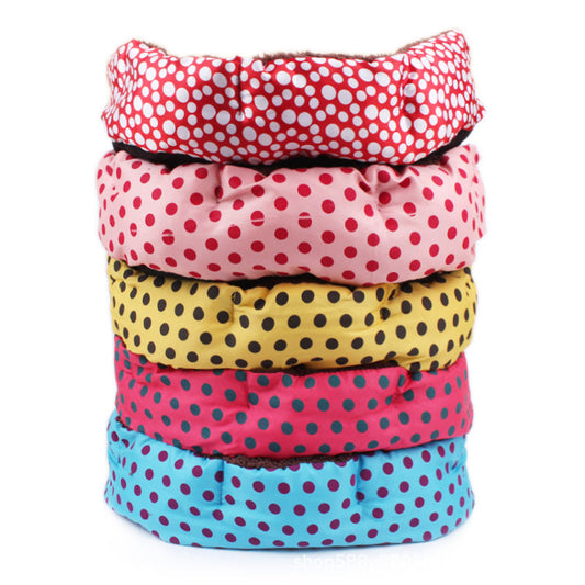 JMT-707786 Octagonal Removable Polka Dot Doghouse for Small Pets - Available in Multiple Colors