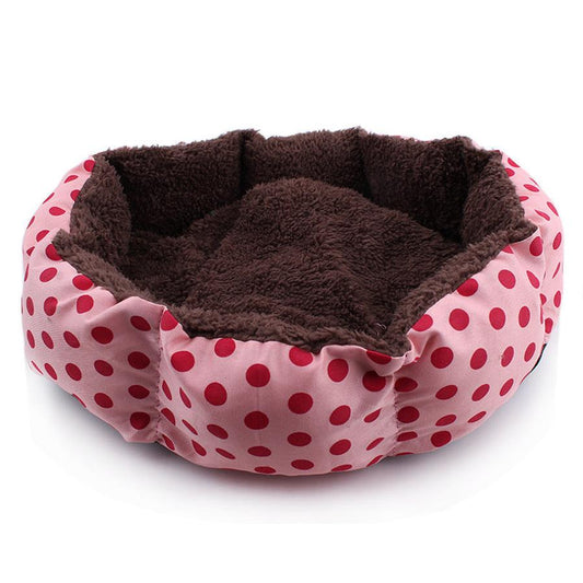 JMT-707786 Octagonal Removable Polka Dot Doghouse for Small Pets - Available in Multiple Colors