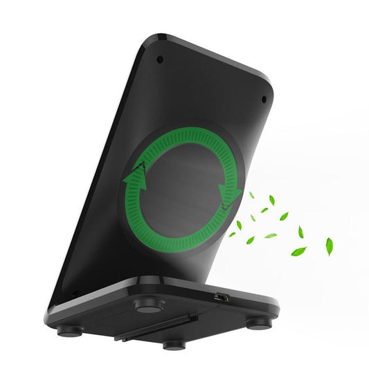 JMT-708170 F18 Wireless Charger with Fan for Fast Vertical Charging - 9V Output, Micro USB Interface