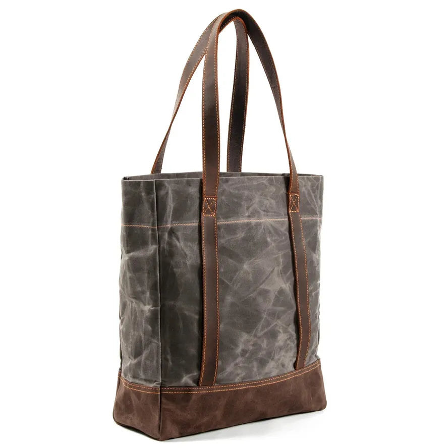 JMT-708170 Vintage Waxed Canvas Leather Shoulder Bag in Green, Grey, and Black - Eco-Friendly Daily Use Armpit Bag