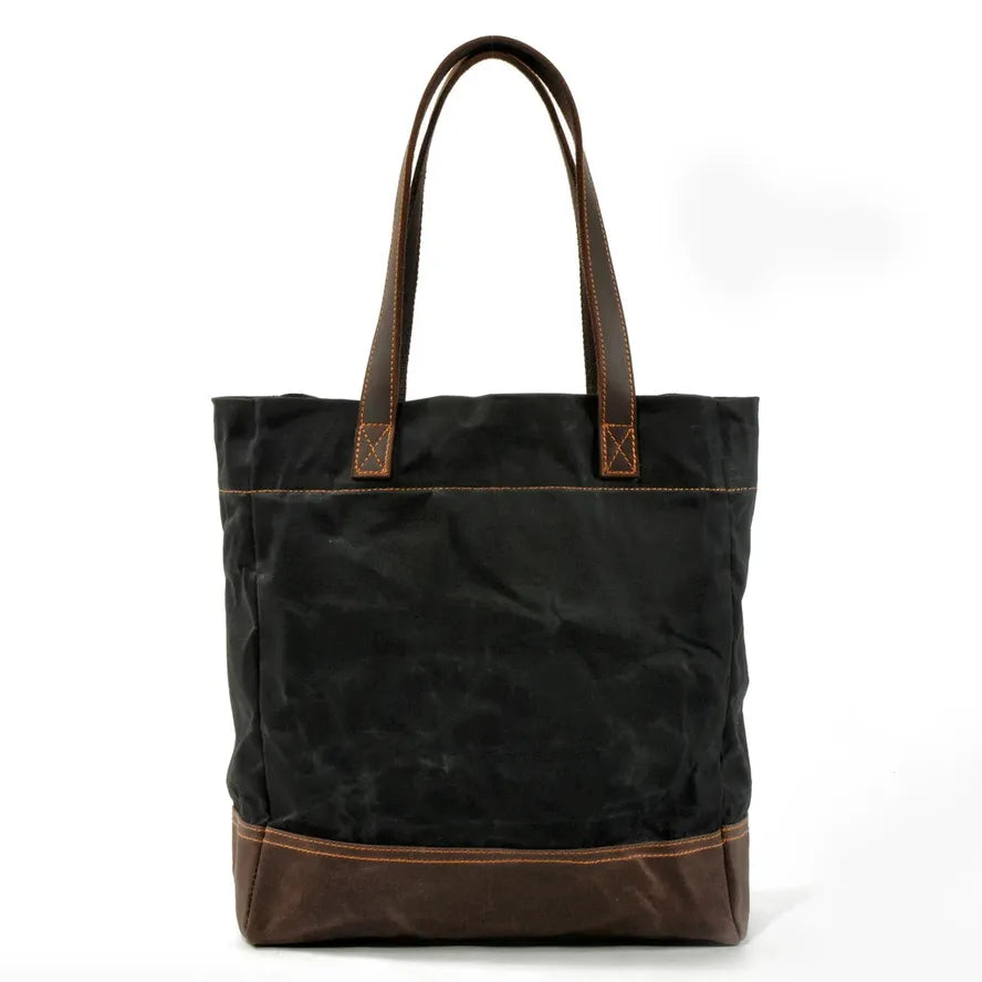 JMT-708170 Vintage Waxed Canvas Leather Shoulder Bag in Green, Grey, and Black - Eco-Friendly Daily Use Armpit Bag