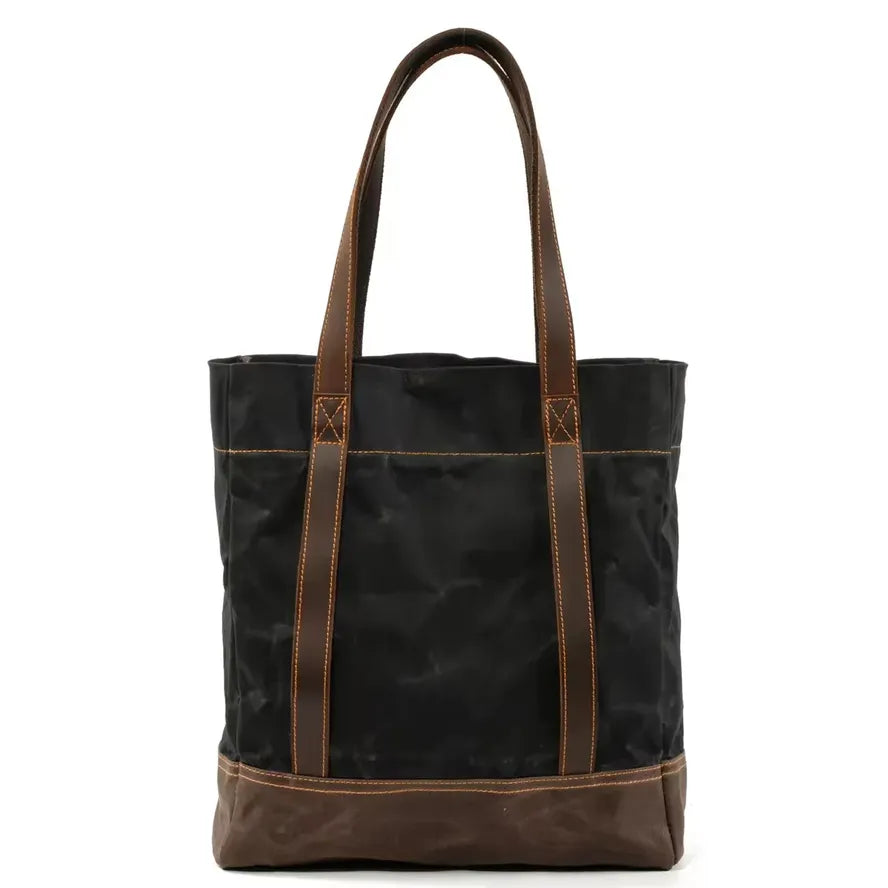 JMT-708170 Vintage Waxed Canvas Leather Shoulder Bag in Green, Grey, and Black - Eco-Friendly Daily Use Armpit Bag