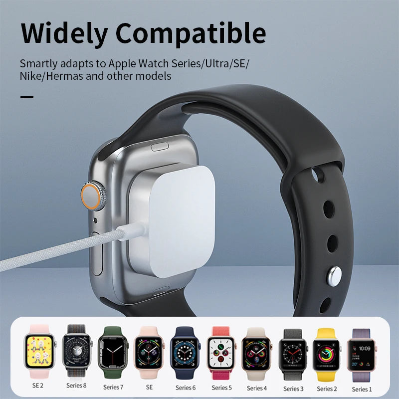 JMT-708298 Magnetic Fast Charging Wireless Charger Cable for Apple Watch Series Ultra and 9/8/7/6/5/4/SE