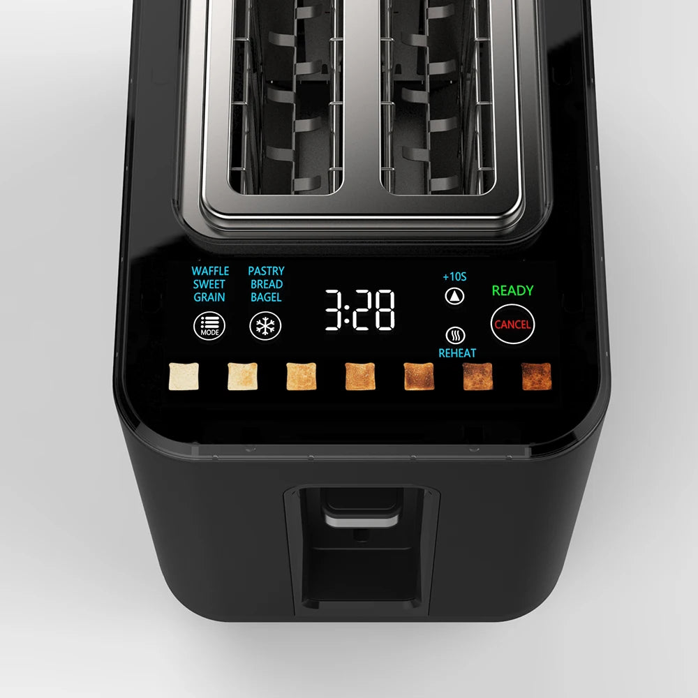 JMT-708426 Digital Timer Bread Toaster with Smart Touchscreen and Sandwich Clamps