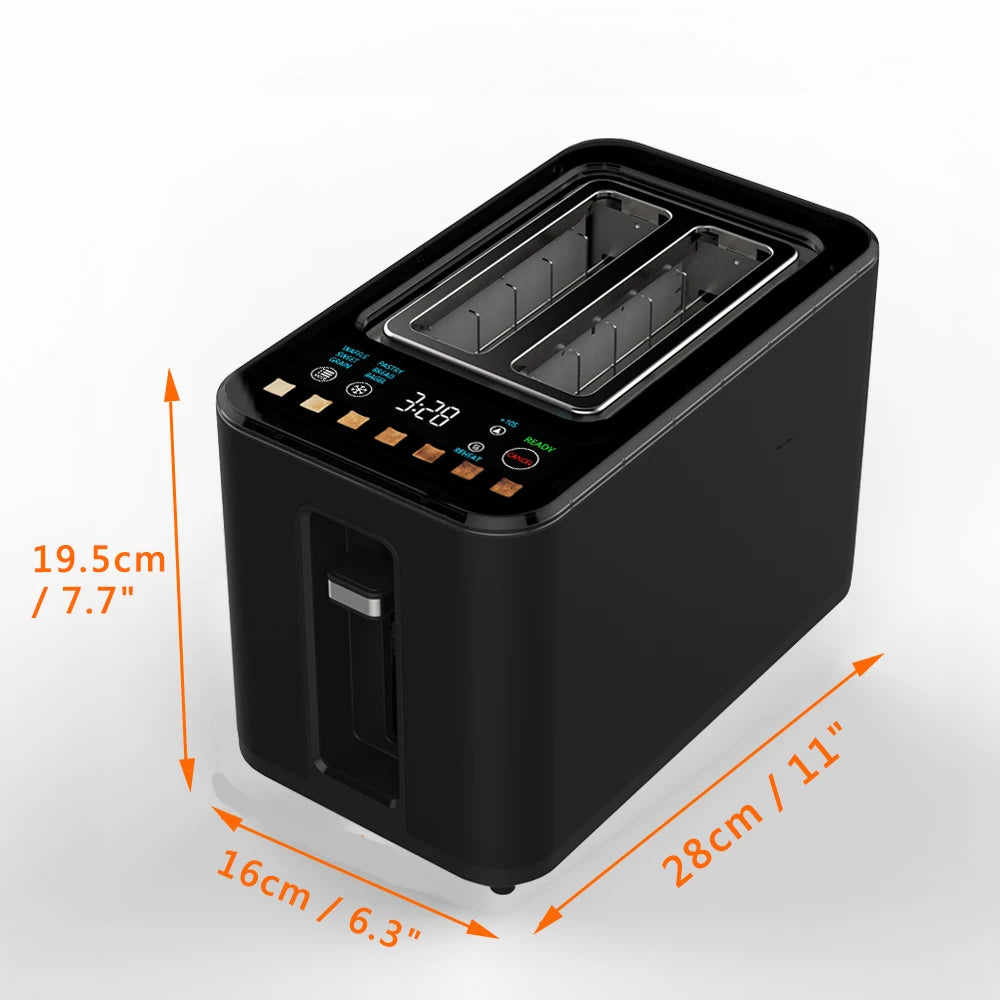 JMT-708426 Digital Timer Bread Toaster with Smart Touchscreen and Sandwich Clamps