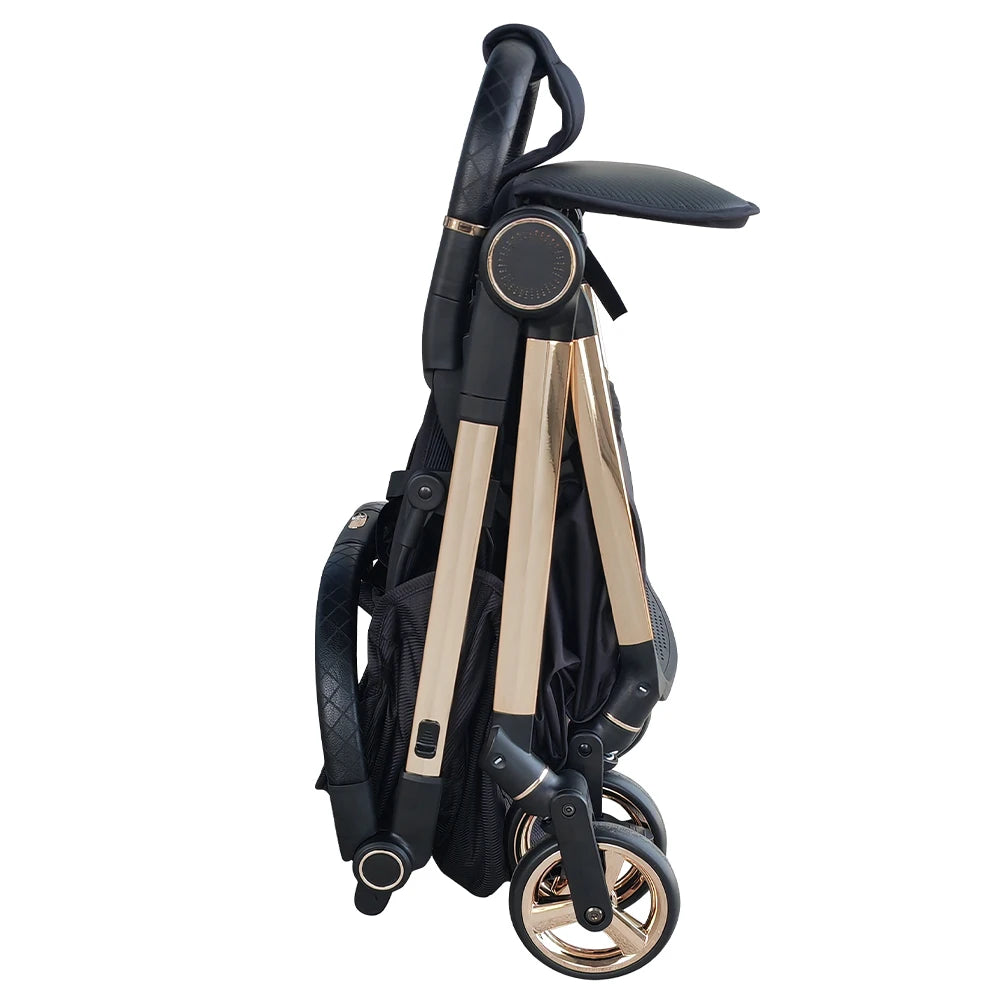 JMT-708490 Lightweight Aluminium Frame Baby Stroller, One-Hand Foldable Pushchair with Canopy
