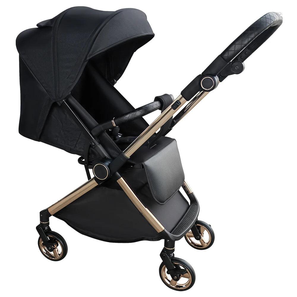 JMT-708490 Lightweight Aluminium Frame Baby Stroller, One-Hand Foldable Pushchair with Canopy