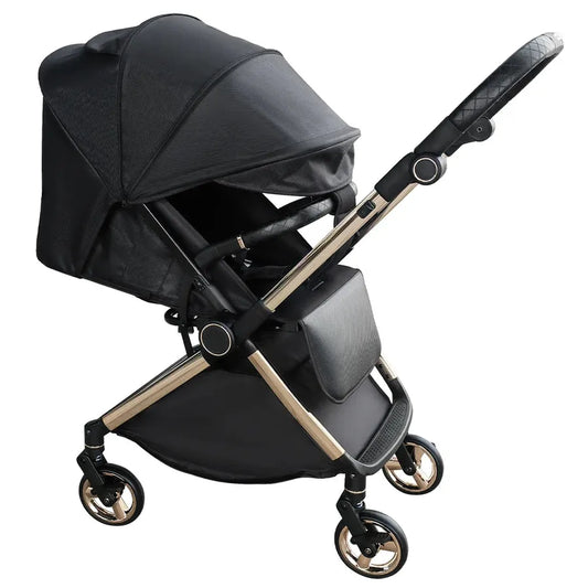 JMT-708490 Lightweight Aluminium Frame Baby Stroller, One-Hand Foldable Pushchair with Canopy