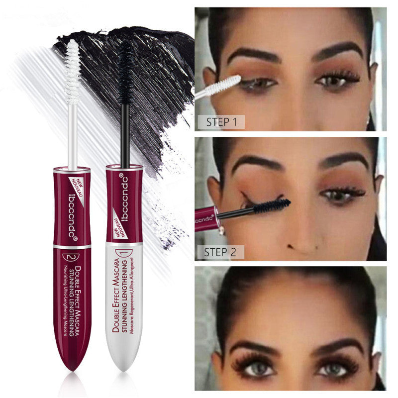 JMT-708746 Dual-Ended Smudge-Proof Mascara - Black and White Formula