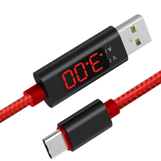 JMT-708746 Nylon Smart Display Data Cable for iPhone and Android Devices – Fast Charging and Data Transfer