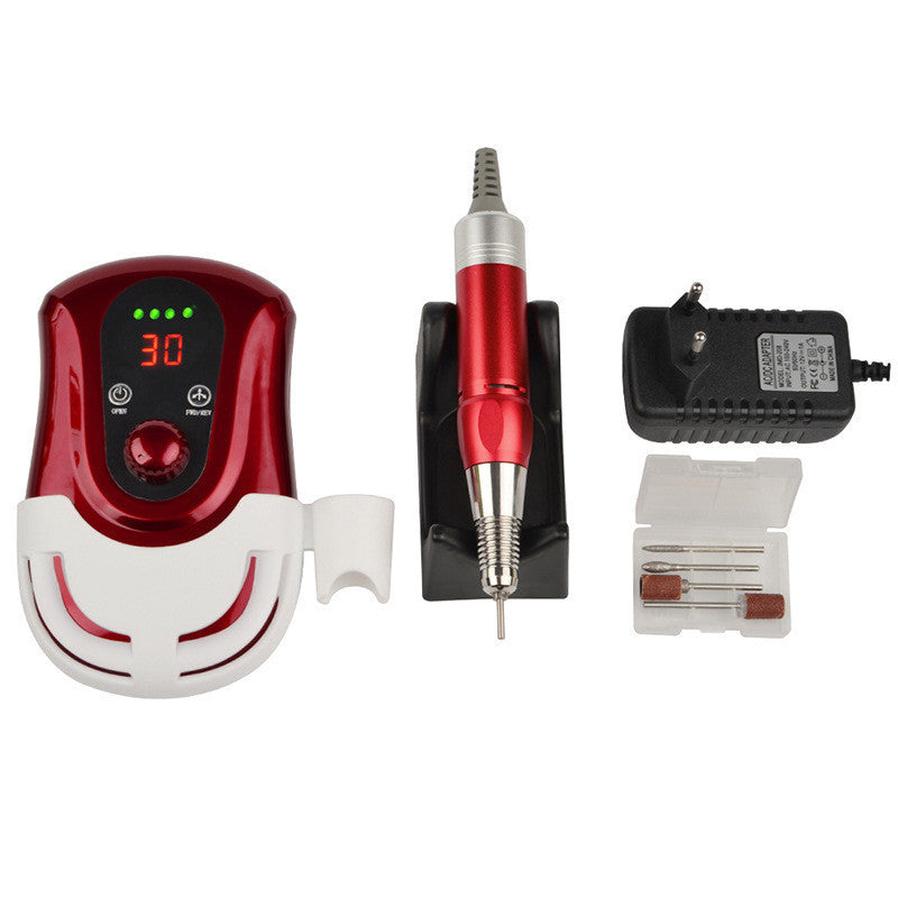 JMT-708938 Rechargeable 30,000 RPM Portable Nail Polisher with ABS Plastic Body, 20W Power and 2200mAh Battery