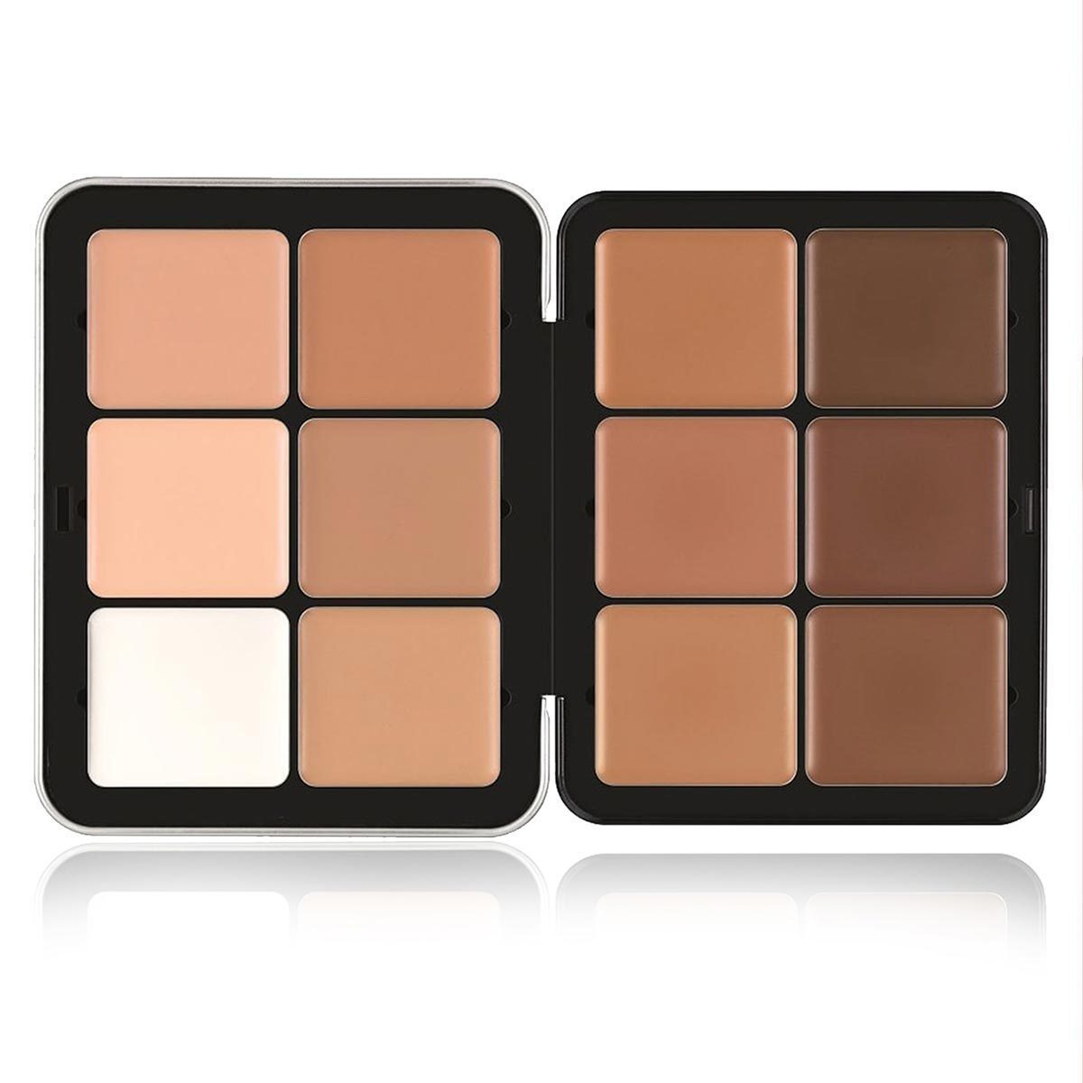 JMT-709066 12-Color Cream Blush Palette - Matte, Shimmer, and High-Gloss Finish for Neutral Skin Tones