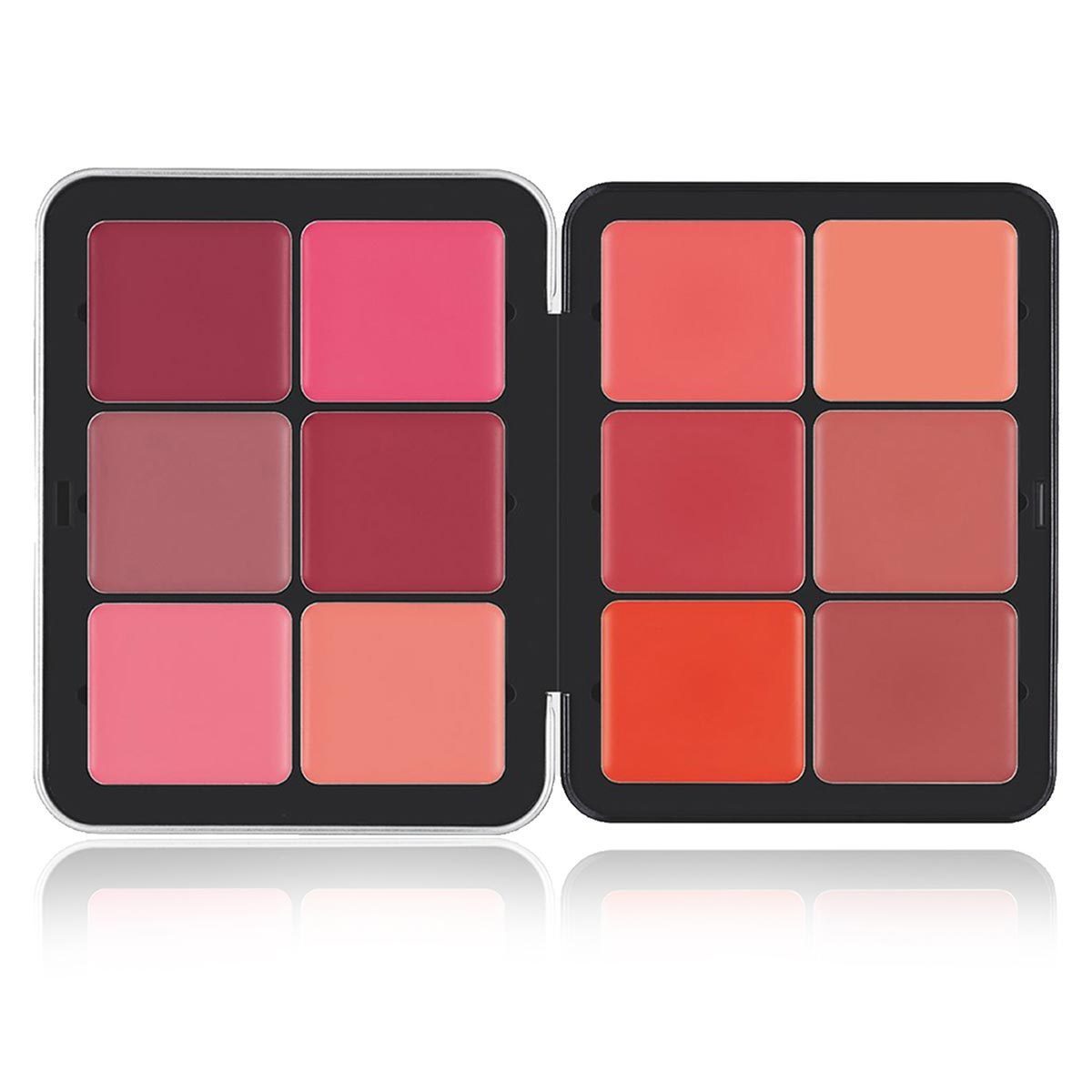 JMT-709066 12-Color Cream Blush Palette - Matte, Shimmer, and High-Gloss Finish for Neutral Skin Tones