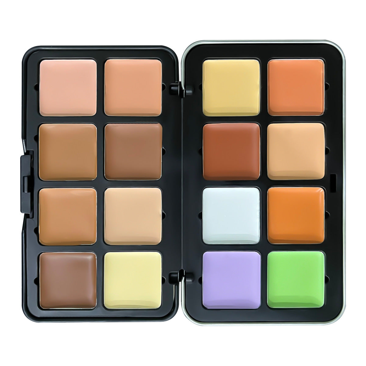 JMT-709066 12-Color Cream Blush Palette - Matte, Shimmer, and High-Gloss Finish for Neutral Skin Tones