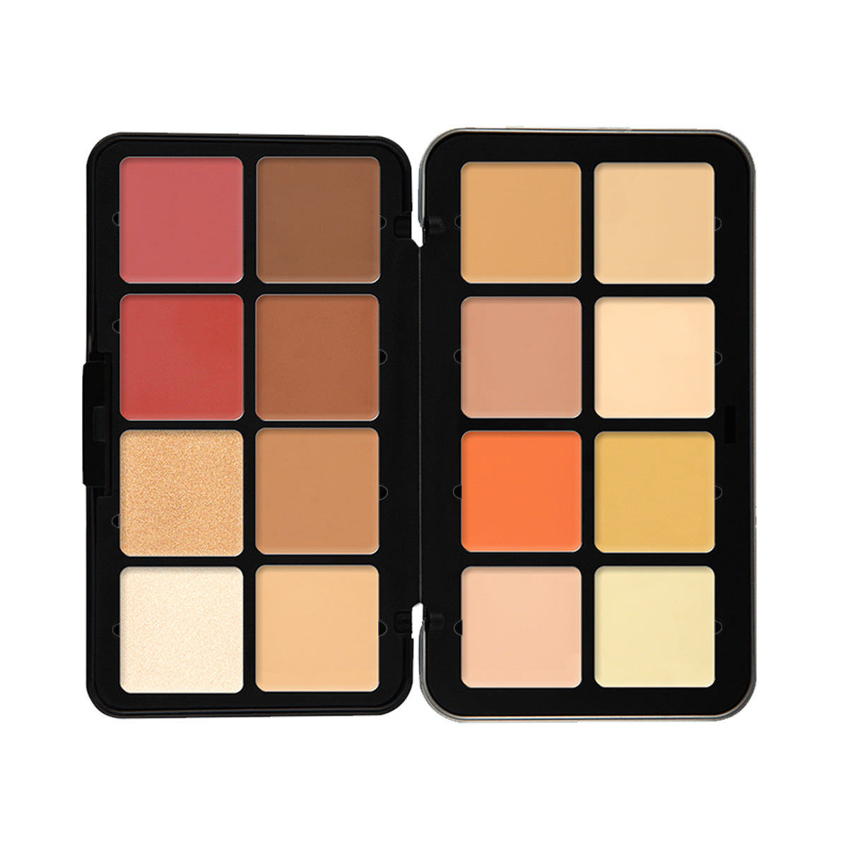 JMT-709066 12-Color Cream Blush Palette - Matte, Shimmer, and High-Gloss Finish for Neutral Skin Tones