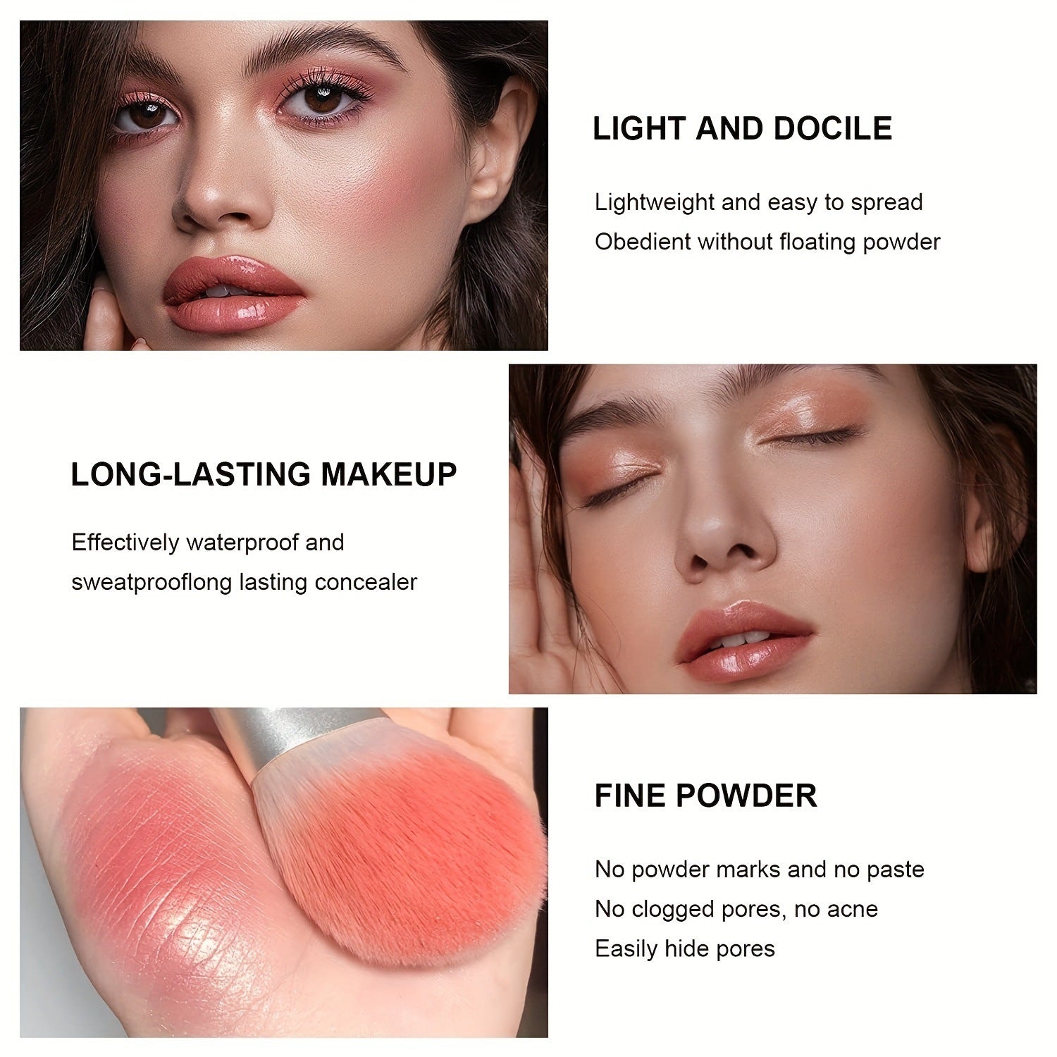 JMT-709066 12-Color Cream Blush Palette - Matte, Shimmer, and High-Gloss Finish for Neutral Skin Tones