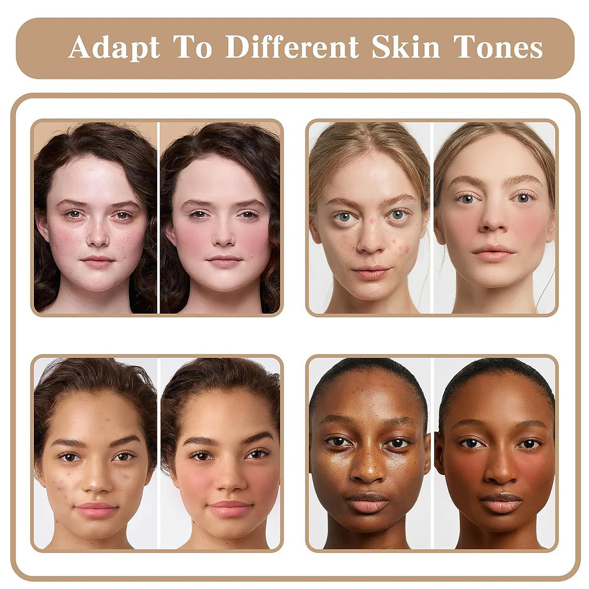 JMT-709066 12-Color Cream Blush Palette - Matte, Shimmer, and High-Gloss Finish for Neutral Skin Tones