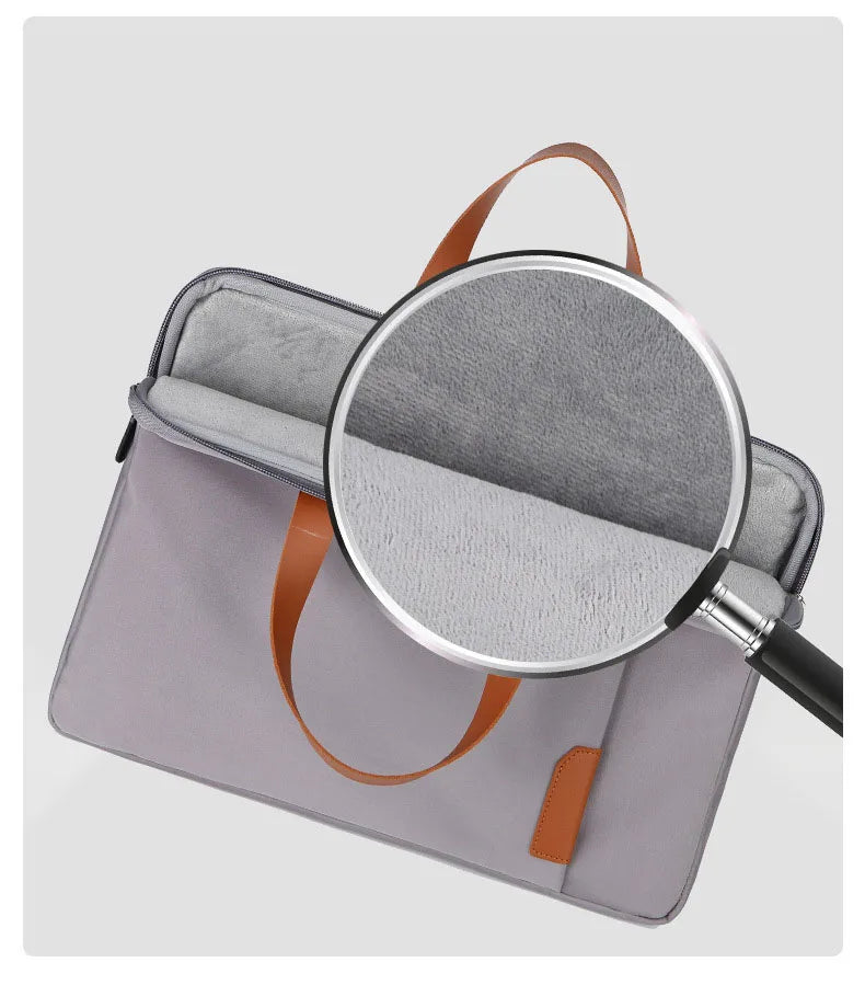 JMT-709450 Waterproof PU Leather 14 Inch Laptop Sleeve Bag for Men and Women, Suitable for MacBook