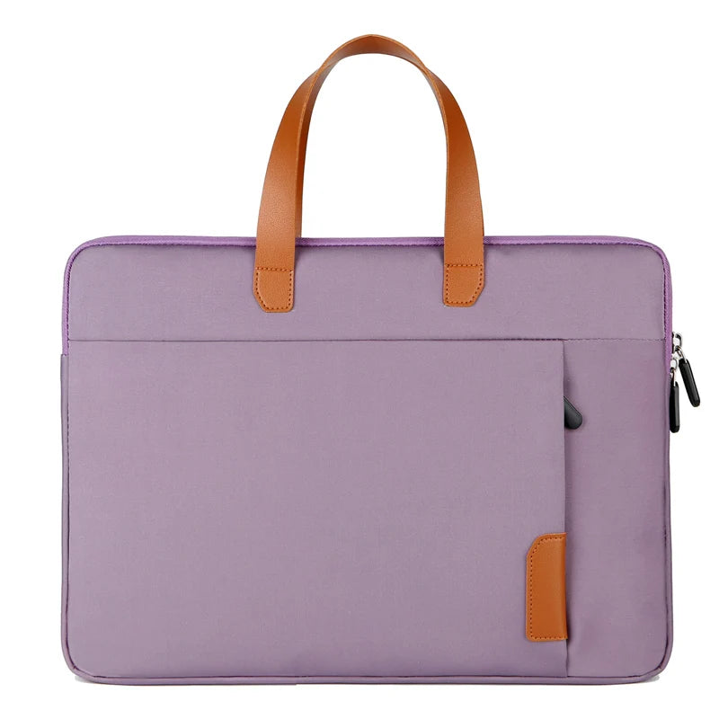 JMT-709450 Waterproof PU Leather 14 Inch Laptop Sleeve Bag for Men and Women, Suitable for MacBook