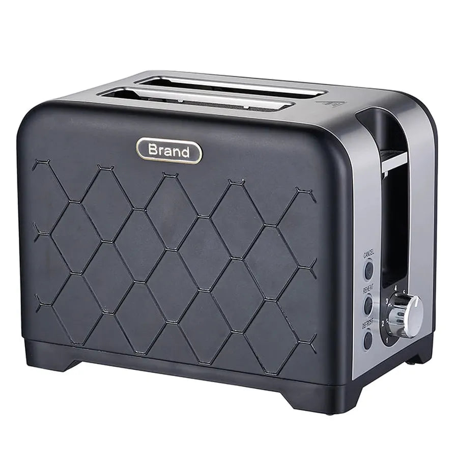 JMT-709578 Stainless Steel Cool Touch Toaster with Reheat and Defrost Functions for 2 Slices