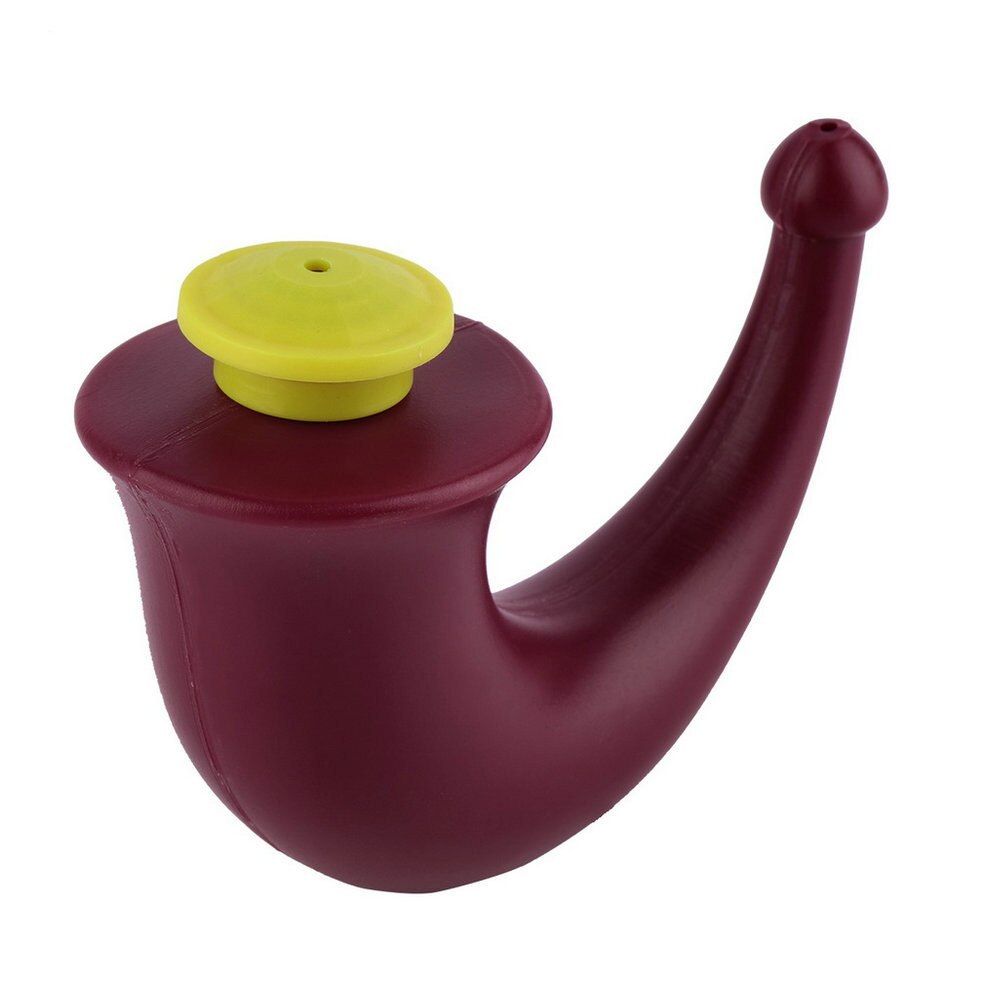JMT-710026 Red Plastic Yoga Neti Pot - 200 ml Capacity, Compact Design (13x10x5.5 cm)