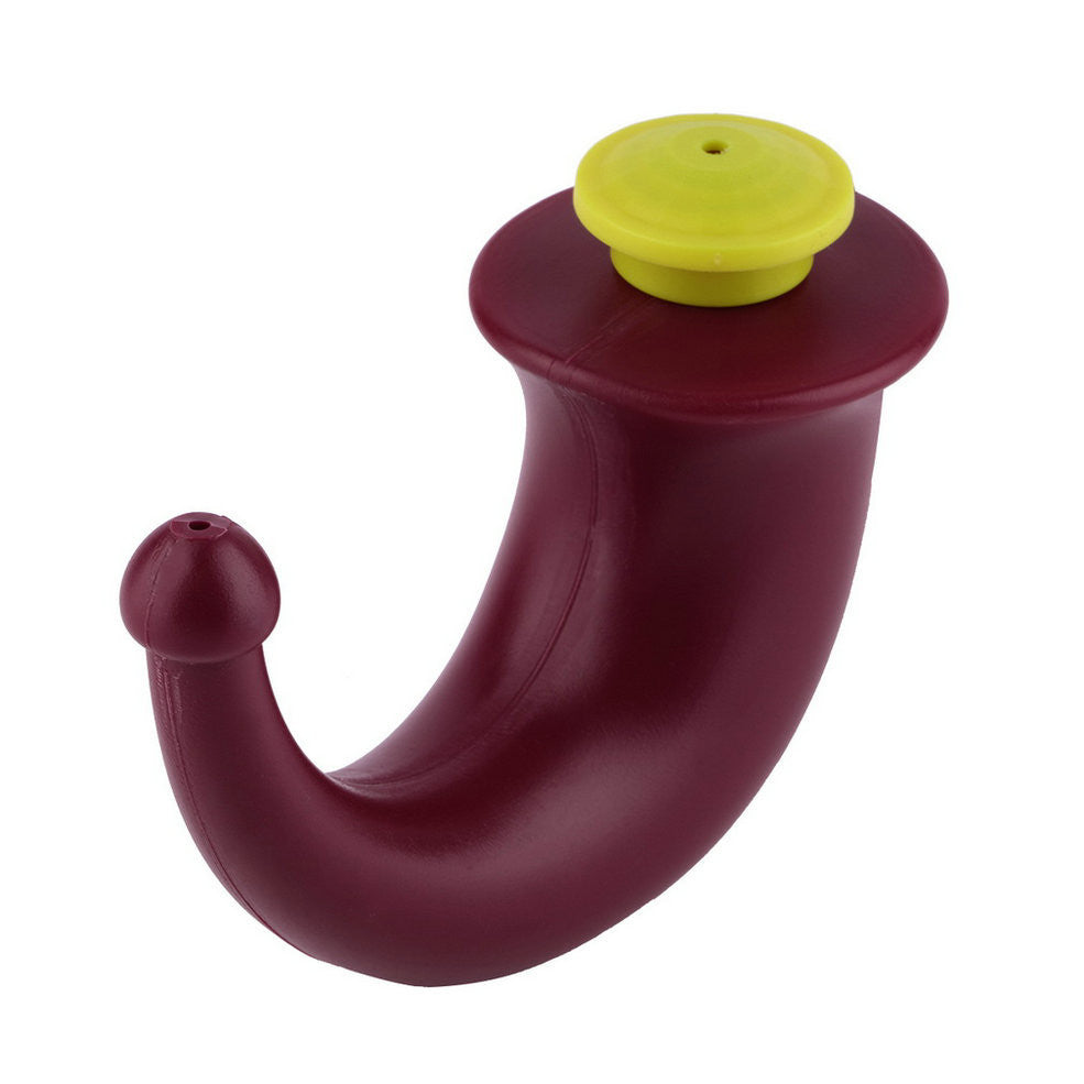 JMT-710026 Red Plastic Yoga Neti Pot - 200 ml Capacity, Compact Design (13x10x5.5 cm)