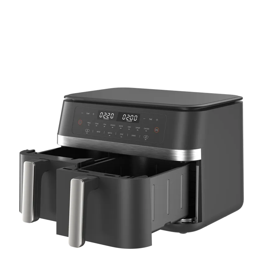 JMT-710538 Stainless Steel 11L Air Fryer with Dual-Core Technology and Twin Turbo Fans for Efficient Cooking