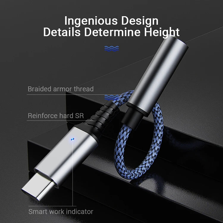 JMT-710602 USB-C to 3.5mm Aux Headphone Jack Adapter for Pixel, Samsung, OnePlus, iPad