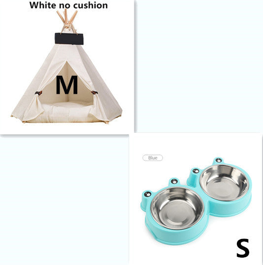 JMT-710794 Wooden Cat Kennel with Canvas Pad - Cozy Nest for Small Pets, Available in Multiple Sizes