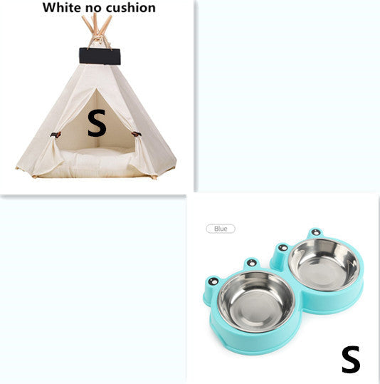 JMT-710794 Wooden Cat Kennel with Canvas Pad - Cozy Nest for Small Pets, Available in Multiple Sizes