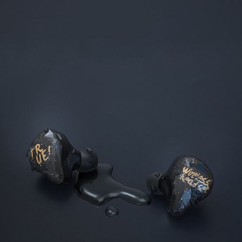 JMT-710922 Wireless Bluetooth Headset with Dual Ear Support, 10m Range, Voice Control and Music Functionality in Black and White