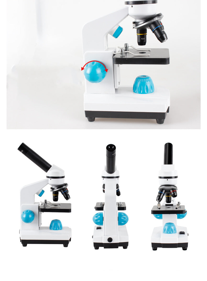 JMT-711114 Children's Optical Microscope with 25x Eyepiece and 40x Objective Lens, Includes Mobile Phone Holder
