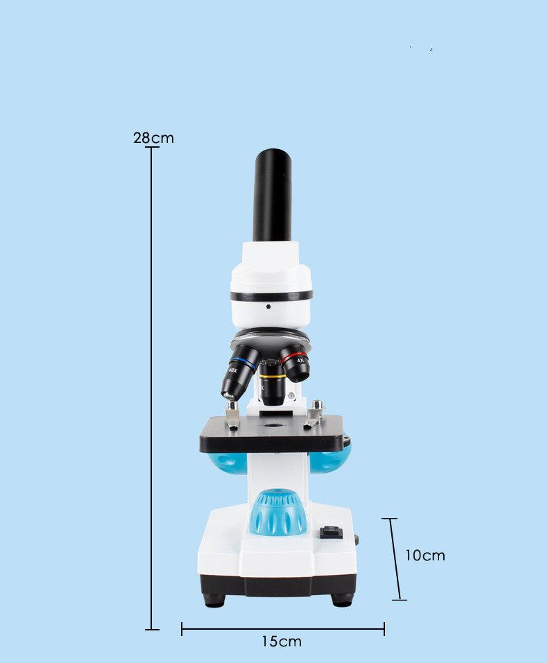JMT-711114 Children's Optical Microscope with 25x Eyepiece and 40x Objective Lens, Includes Mobile Phone Holder