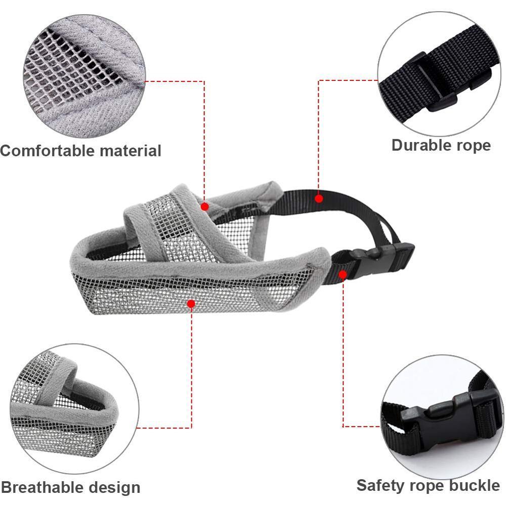 JMT-711114 Golden Retriever Husky Style Dog Mouth Cover for Medium and Large Breeds