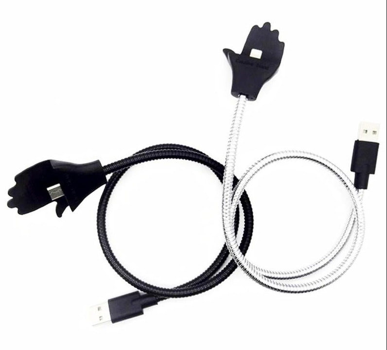JMT-711114 Retractable 0.5m Charging Cable with Car Bracket for Apple Lightning and Micro USB Devices