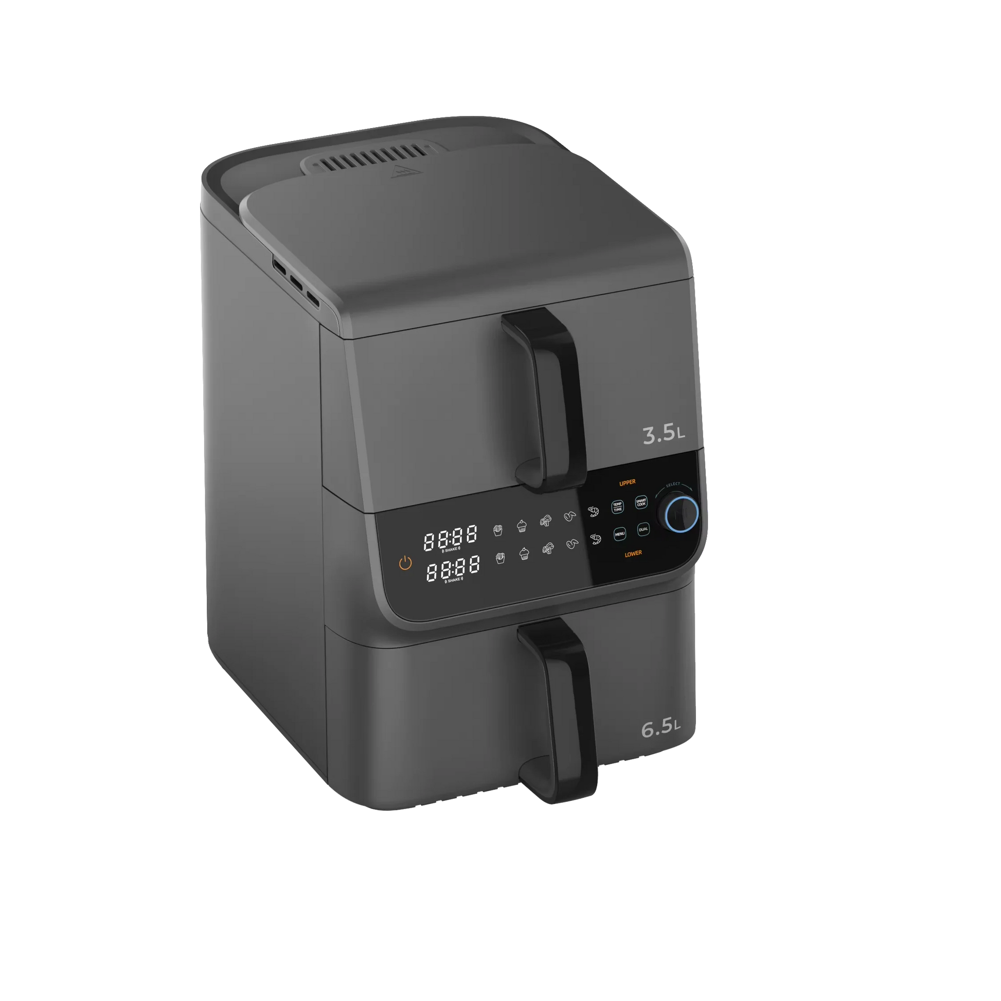 JMT-711690 10L Dual Core Air Fryer - Digital Multi-functional Oil-Free Cooking Appliance for Healthy Meal Preparation