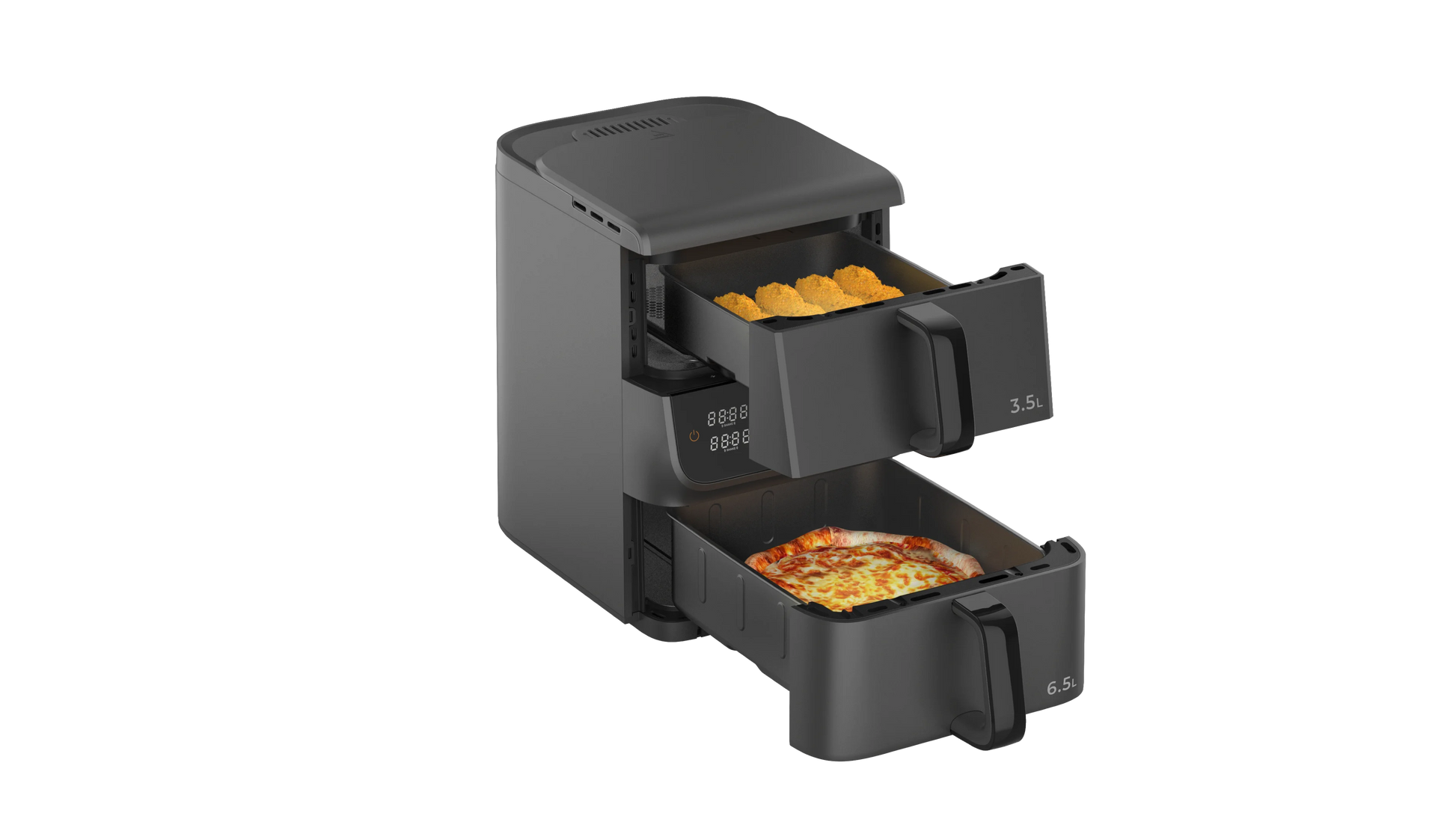 JMT-711690 10L Dual Core Air Fryer - Digital Multi-functional Oil-Free Cooking Appliance for Healthy Meal Preparation