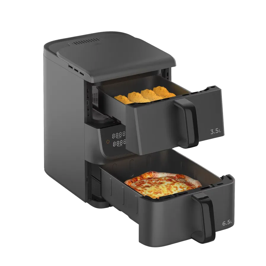 JMT-711690 10L Dual Core Air Fryer - Digital Multi-functional Oil-Free Cooking Appliance for Healthy Meal Preparation