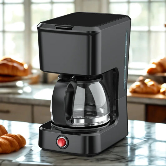 JMT-711754 Coffee Maker for 4 to 6 Cups with Clear Water Level Indicator and Ground Coffee Compatibility