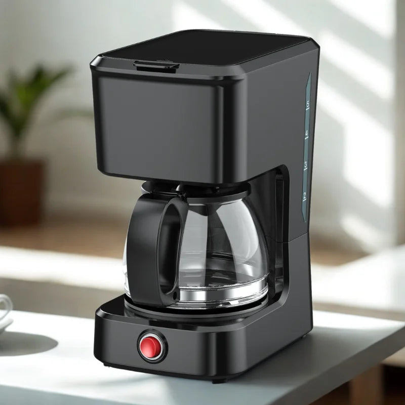 JMT-711754 Coffee Maker for 4 to 6 Cups with Clear Water Level Indicator and Ground Coffee Compatibility