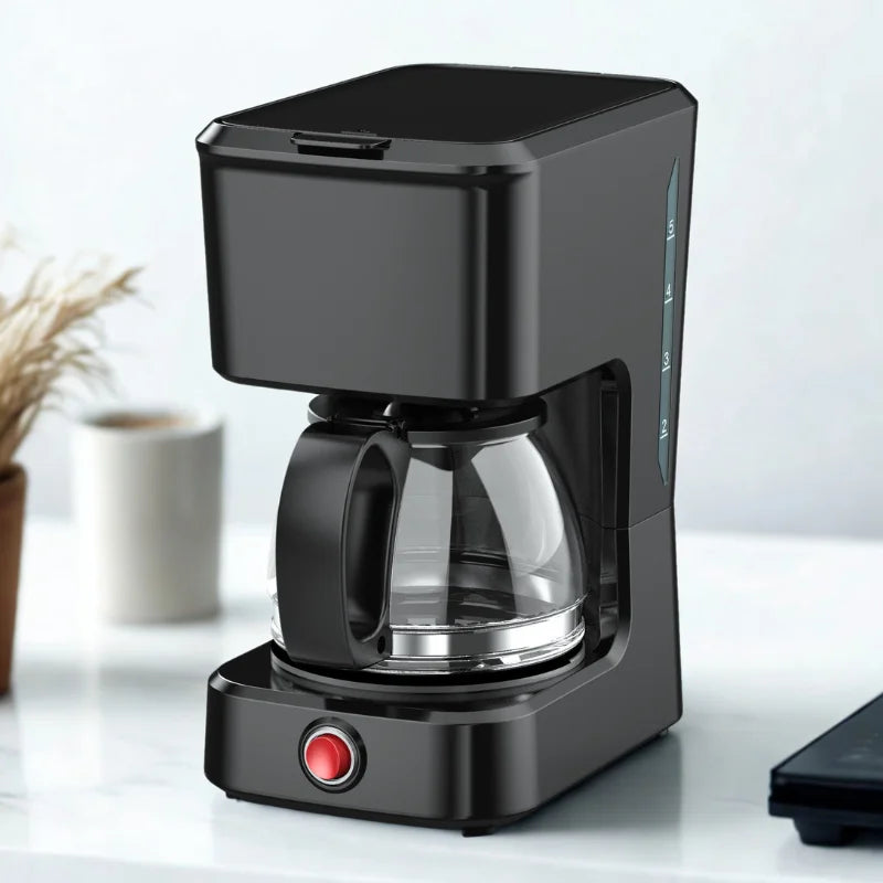 JMT-711754 Coffee Maker for 4 to 6 Cups with Clear Water Level Indicator and Ground Coffee Compatibility