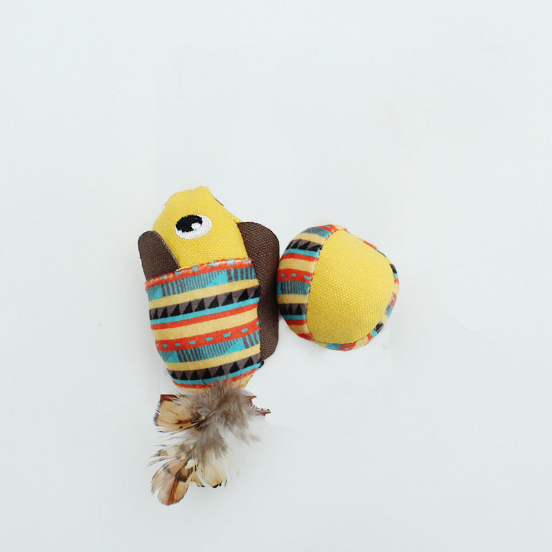 JMT-711754 Durable Catnip Jungle Animal Toys - Interactive Bite-Resistant Kicker Toys for Indoor Cats