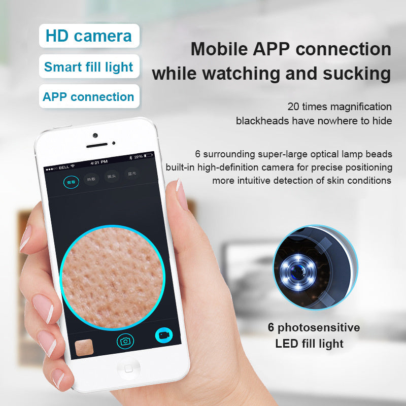 JMT-712074 Visual Pore Cleaning and Blackhead Removal Device with HD Camera and Blue Light Therapy