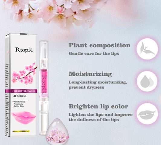 JMT-712202 Cherry Blossom Lip Serum with Natural Extracts for Hydration and Nourishment, 0.1 fl. oz / 3ml