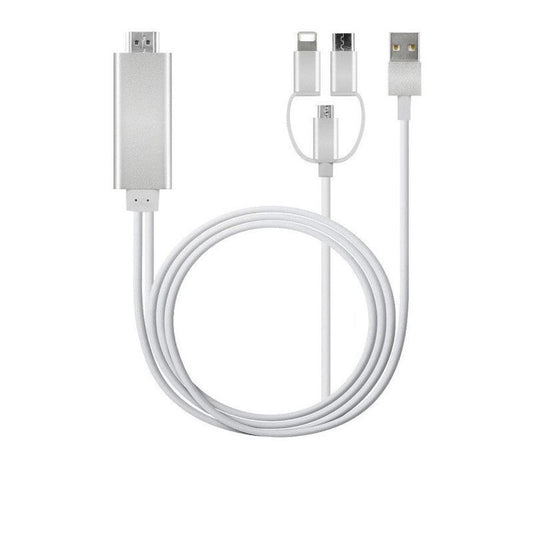 JMT-712266 HDMI Cable Converter Adapter - 2m Copper Core, Black and Silver