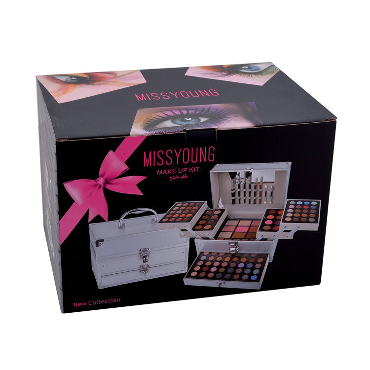 JMT-712522 Lip Pencil and Blush Makeup Set with Gloss, Eye Shadow, and Brush for Even Skin Tone