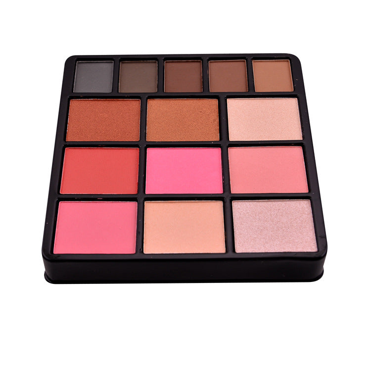 JMT-712522 Lip Pencil and Blush Makeup Set with Gloss, Eye Shadow, and Brush for Even Skin Tone