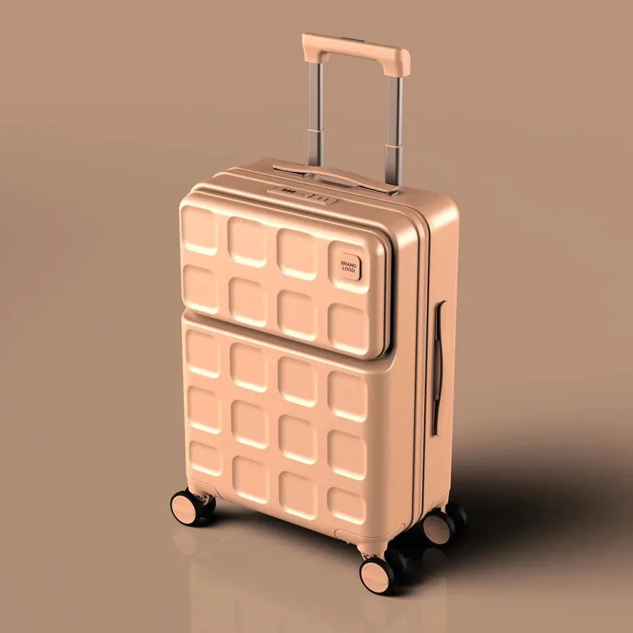 JMT-712650 Designer Lightweight Aluminium Trolley Travel Suitcase with Cup Holder